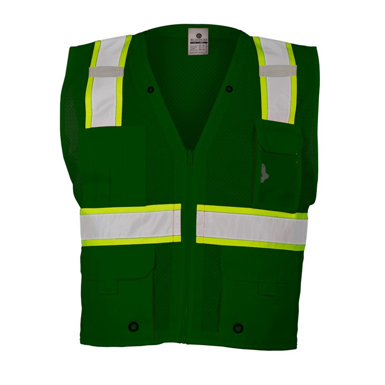 Kishigo Enhanced Visibility Heavy Duty Multi-Pocket Safety Vest (Green)
