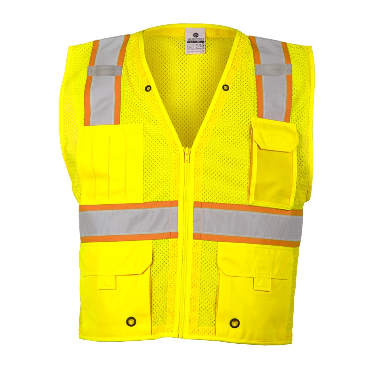 Kishigo Enhanced Visibility Heavy Duty Multi-Pocket Safety Vest (Yellow)