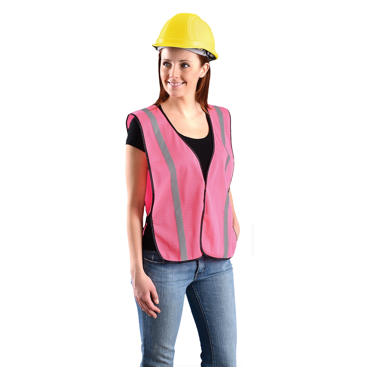 PYRAMEX Women's Hi-Vis Class 2 Safety Vest - Zipper Front, ANSI 107-2020 Rated - View #2